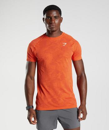 Pánské T Shirts Gymshark Geo Seamless Červené Červené | CZ 2489ILH